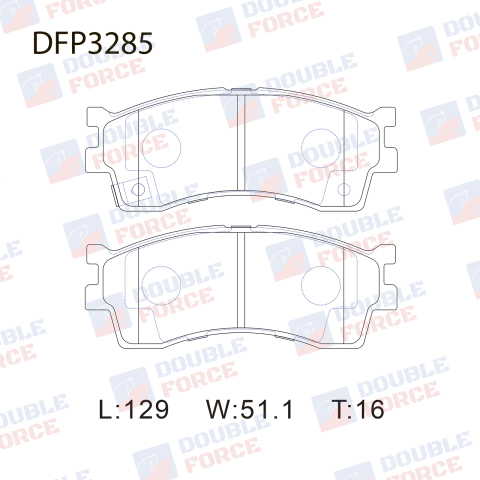 DFP3285 DOUBLE FORCE Колодки тормозные дисковые Double Force