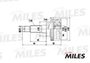 GA20215 MILES ШРУС MAZDA 323 1.3-1.6D 94-98 нар.(ABS)
