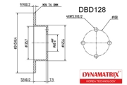 DBD128 DYNAMATRIX-KOREA диск тормозной