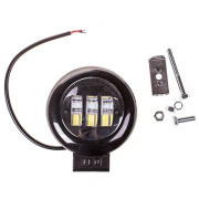 S08401038 SKYWAY Фара светодиодная OFF ROAD 115160мм круглая 12V24V 30W 6000K SKYWAY 3 диода Дальний свет