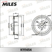 K111454 MILES Барабан тормозн ASTRA 98-/VECTRA 95-01
