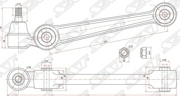STMR325576 SAT Рычаг нижний прямой с шаров. MITSUBISHI ECLIPSE/GALANT/ETERNA/EMERAUDE/LEGNUM 92-04 LH=RH