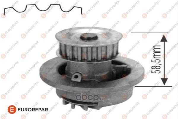 1623101380 EUROREPAR Насос водяной OPEL 1.4/1.5/1.6/DAEWOO NEXIA 1.5 91>