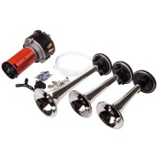S07601013 SKYWAY Сигнал звуковой 3 рожка воздушный SKYWAY 013 L=140/160/220мм 12V 110dB 10А