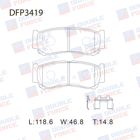 DFP3419 DOUBLE FORCE Колодки тормозные дисковые Double Force