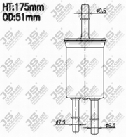 FS1036M JS ASAKASHI Фильтр топливный