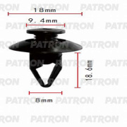 P370116 PATRON Клипса пластмассовая