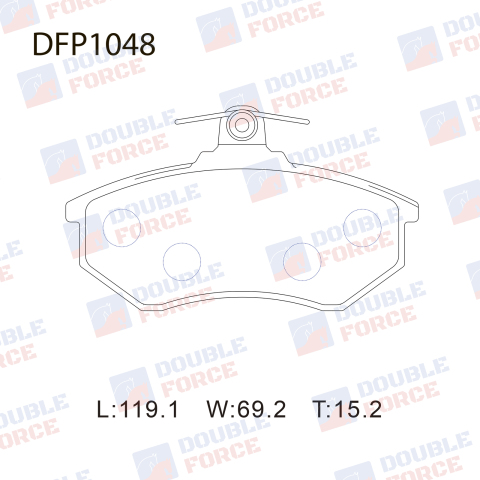DFP1048 DOUBLE FORCE Колодки тормозные дисковые Double Force