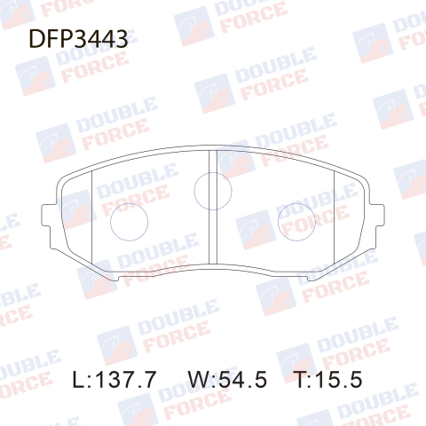 DFP3443 DOUBLE FORCE Колодки тормозные дисковые Double Force
