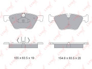 BD1434 LYNXAUTO Колодки тормозные передние
