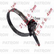 P371051 PATRON Клипса пластмассовая