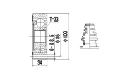 DCV603009 DYNAMATRIX-KOREA комплект ШРУСа