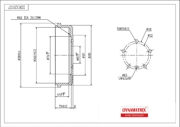 DDR320107 DYNAMATRIX-KOREA барабан тормозной