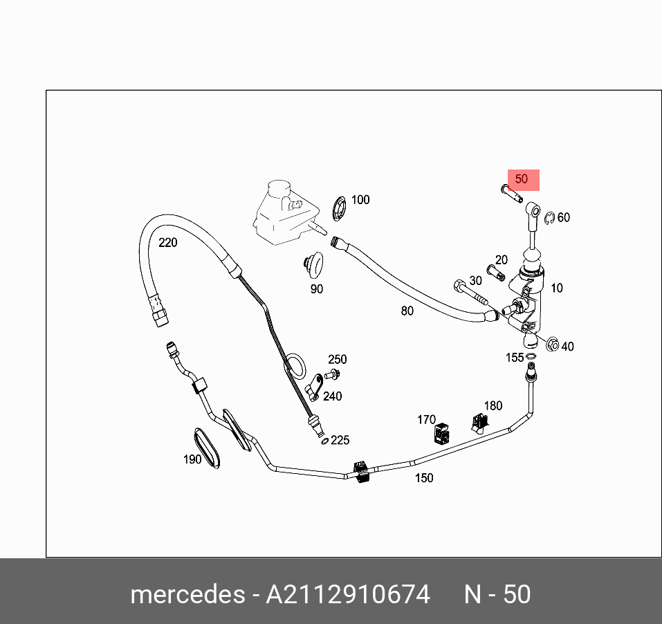 A2112910674 MERCEDES-BENZ ШТИФТ ЦИЛИНДРА СЦЕПЛЕНИЯ ГЛАВНОГО