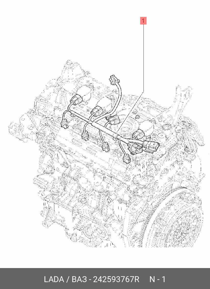 242593767R LADA Жгут проводов