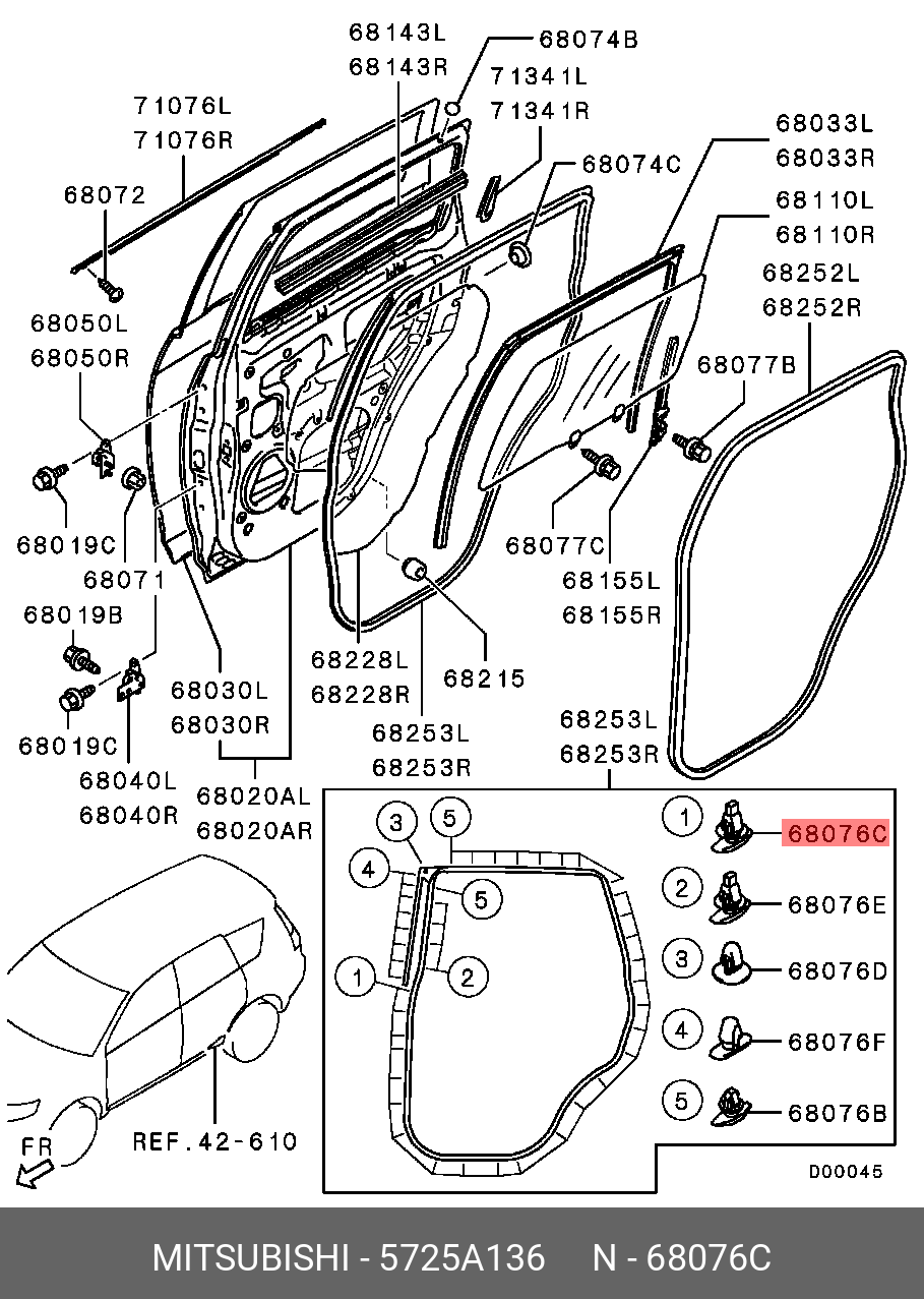 5725A136 MITSUBISHI ФИКСАТОР 5725A136 MITSUBISHI ФИКСАТОР