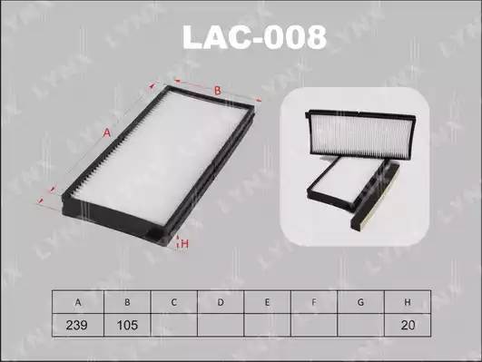 LAC008 LYNX Фильтр салонный (комплект 2 шт.)
