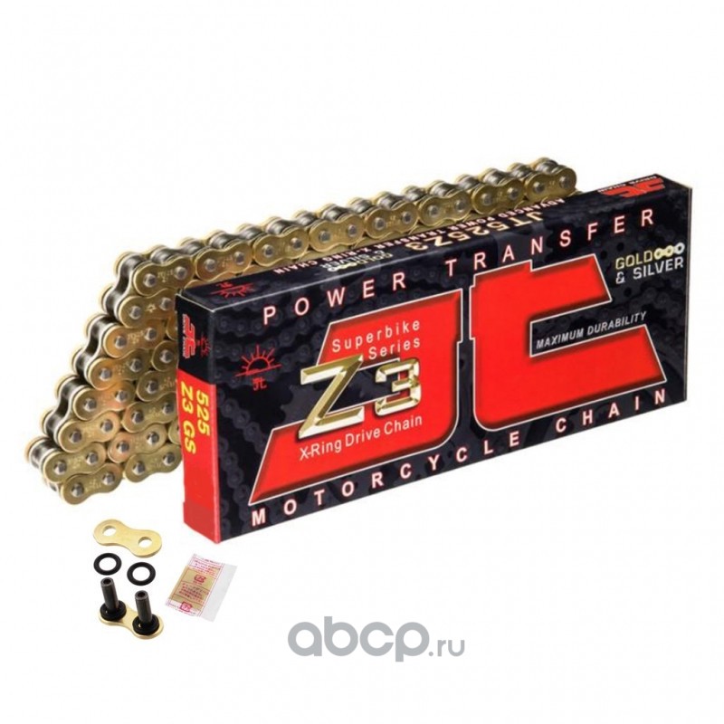 JTC530Z3GS120RL JT SPROCKETS Цепь JT 530Z3GS-120 звеньев GOLD