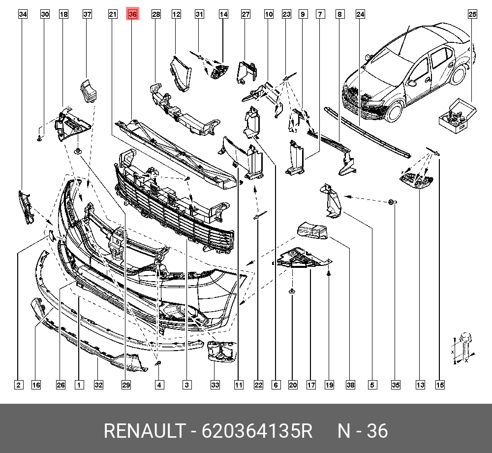 620364135R RENAULT Автодеталь купить в интернет-магазине AvtoTO