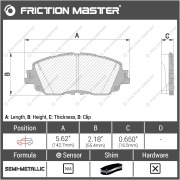 MKD2076 FRICTION MASTER Колодки тормозные дисковые
