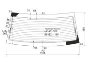 FB20239RWHX XYG Стекло заднее (крышка багажника) с обогревом MERCEDES-BENZ SLK-CLASS R170 96-04
