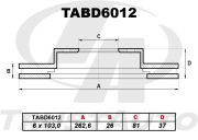 TABD6012 TRUST AUTO Тормозной диск (262.6x26x81x37x6)