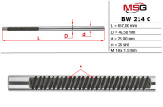 BW214C MSG Шток рулевой рейки