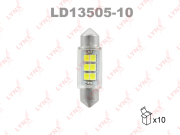 LD1350510 LYNXAUTO Лампа светодиодная (LED C5W T11X35mm 12V SV8,5 6900K X10)
