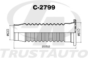 C2799 TRUST AUTO Пыльник резина d63,5-d87-L205