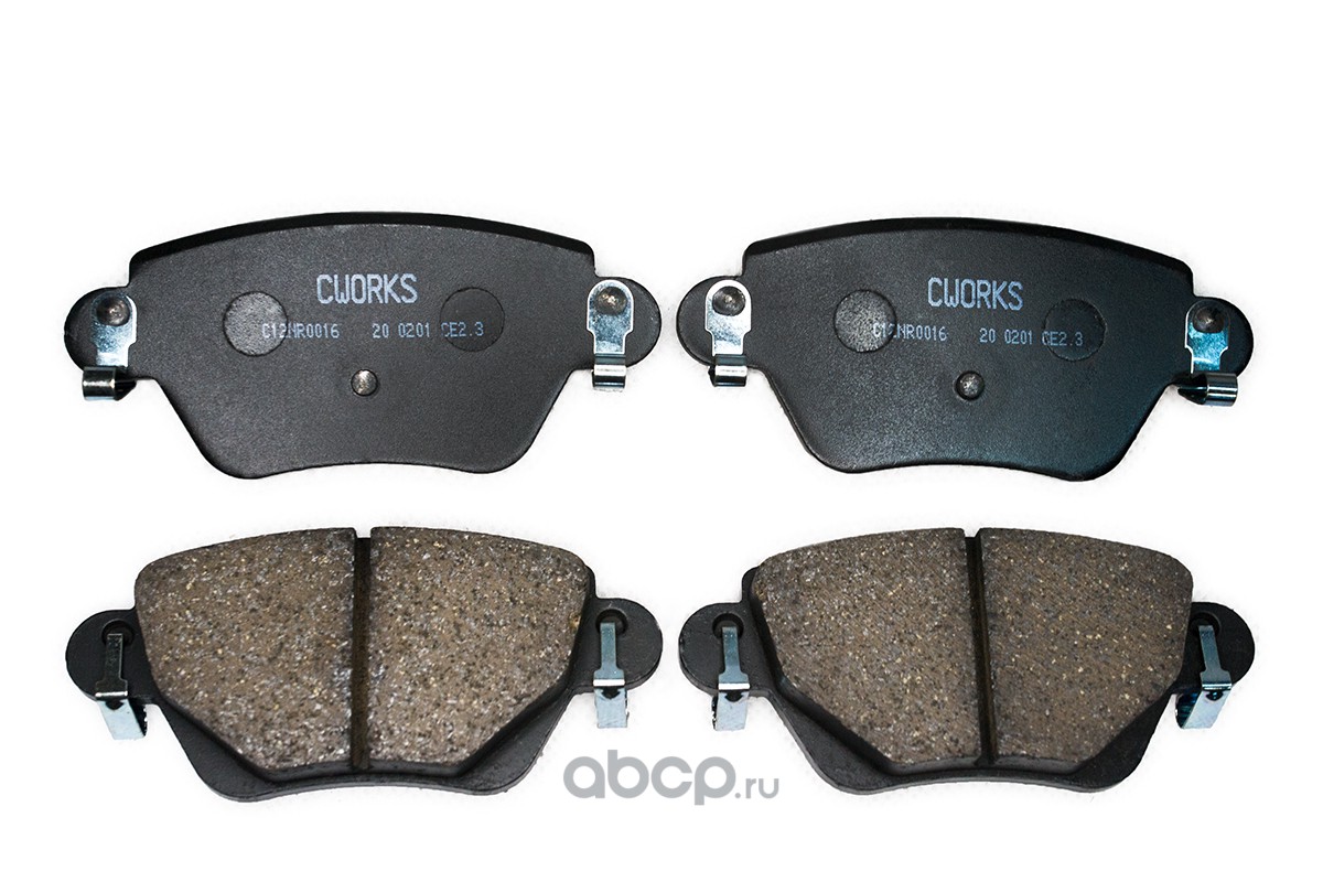 C12NR0016 CWORKS Тормозные колодки задние (NAO)