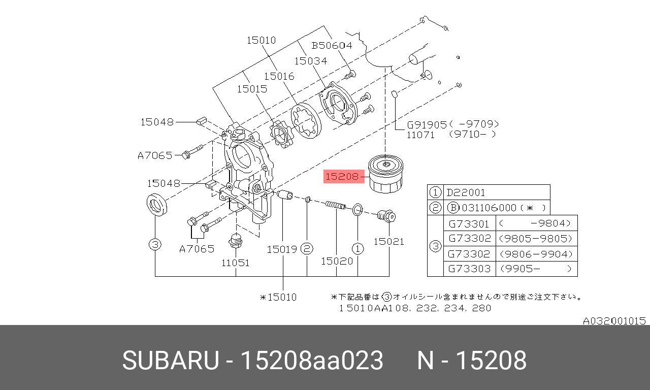 15208AA023 SUBARU Масляный фильтр