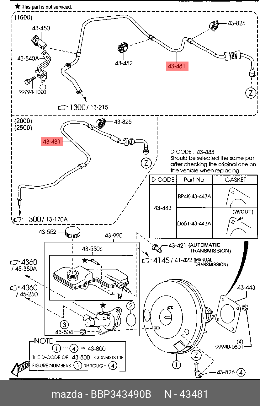 BBP343490B MAZDA Шланг