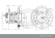 WBK1120DU KRAUF Ступица колеса с подшипником в сборе и монтажный комплект