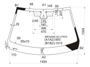 MEGANE02LFWX XYG Стекло лобовое в клей RENAULT MEGANE II 3/4/5D HBK/WGN 02-08