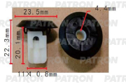P371597 PATRON Клипса пластмассовая