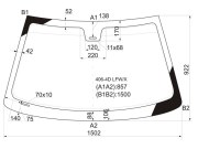 4064DLFWX XYG Стекло лобовое в клей PEUGEOT 406 4D SEDAN 5D WGN 1995-2001