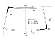 GC22LFWX XYG Стекло лобовое в клей NISSAN VANETTE LARGO VAN 87-92