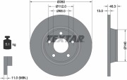 92071605 TEXTAR Тормозной диск высокоуглеродистый с покрытием PRO+