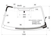 SPGSG502LLFWHX SAT Стекло лобовое с обогревом щеток SUBARU FORESTER 02-08