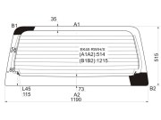 EK45RWHX XYG Стекло заднее (крышка багажника) с обогревом MITSUBISHI EK WAGON 2004-2006/NISSAN OTTI 06