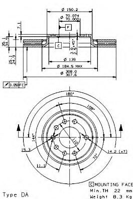 09936910 BREMBO Тормозной диск