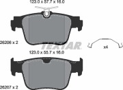 2620601 TEXTAR Колодки тормозные задние VAG