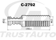 C2792 TRUST AUTO Пыльник/отбойник резина d26-d61,5-L198