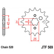 JTF56915 JT SPROCKETS Звезда задняя JTR1311.45