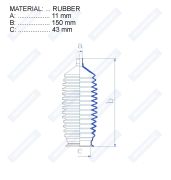 RDZ0339MG MOTORHERZ Пыльник рулевой рейки