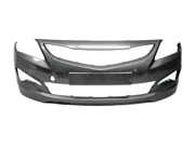 бампер Hyundai Solaris1 рестайлинг 201417 передний "Серый" (Carbon Grey) ТЕХНОПЛАСТ 865114L500SAE