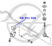 HR801028 HANSE Втулка стабилизатора передней подвески, внутренняя
