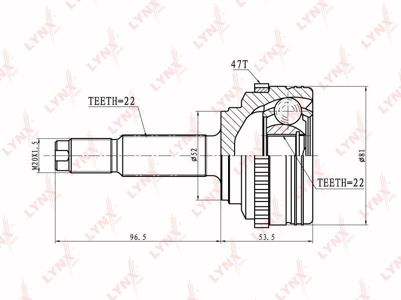 CO1825A LYNX ШРУС наружный