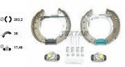 84048008 TEXTAR Комплект барабанных тормозных колодок Shoe Kit Pro