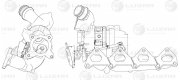 LAT1849 LUZAR Турбокомпрессор для а/м Skoda Octavia (04-)/VW Tiguan (08-) 1.4T (тип TD025M2)